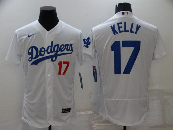 Men's Los Angeles Dodgers Joe Kelly #17 White Replica Baseball Jersey