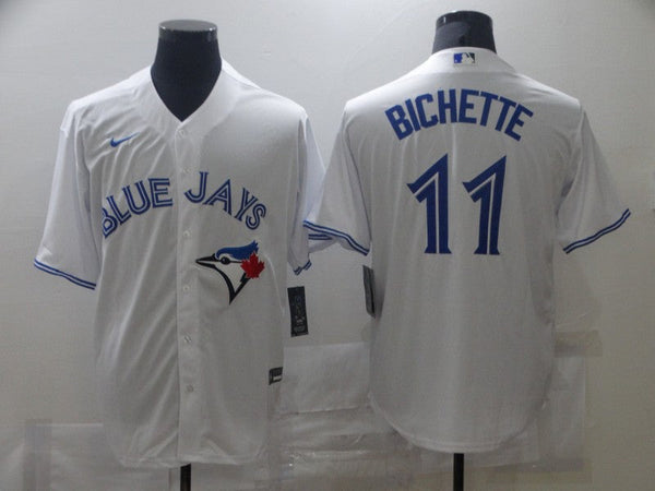 Men's Toronto Blue Jays Bo Bichette #11 White Replica Baseball Jersey