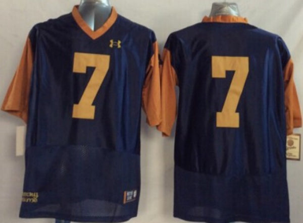 Men's Notre Dame Fighting Irish Joe Theismann #7 Navy Player Game Jersey