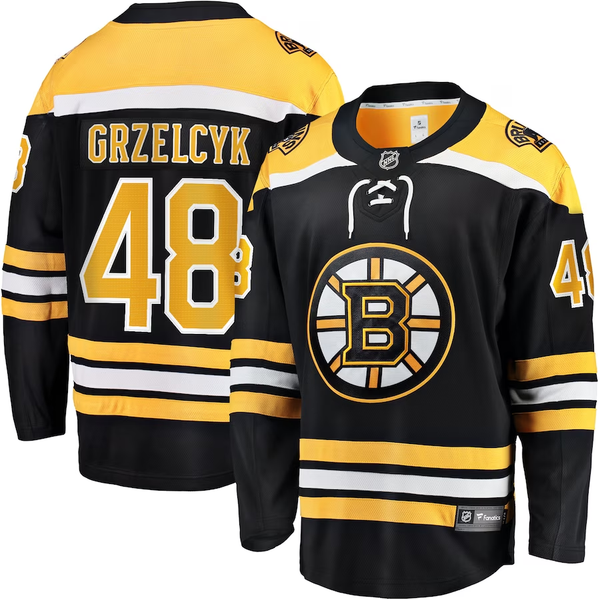 Men's Boston Bruins Matt Grzelcyk #48 Black Player Game Jersey