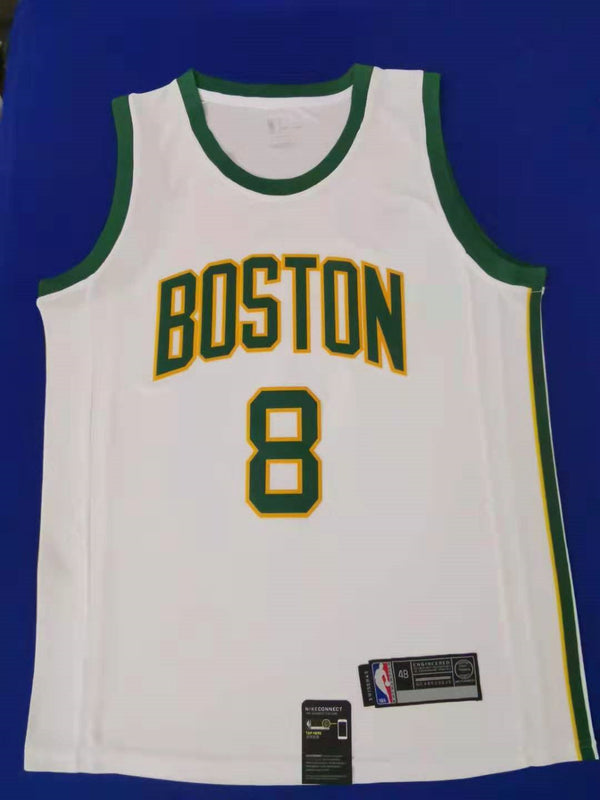 Men's Boston Celtics Kemba Walker #8 White Game Jersey