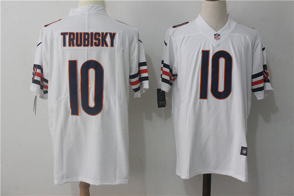 Men's Chicago Bears Mitch Trubisky #10 White Game Jersey