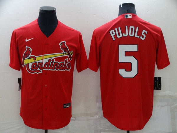 Men's St. Louis Cardinals Albert Pujols #5 Red Replica Baseball Jersey