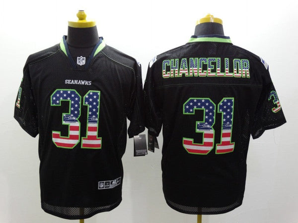 Men's Seattle Seahawks Kam Chancellor #31 Black Game Jersey