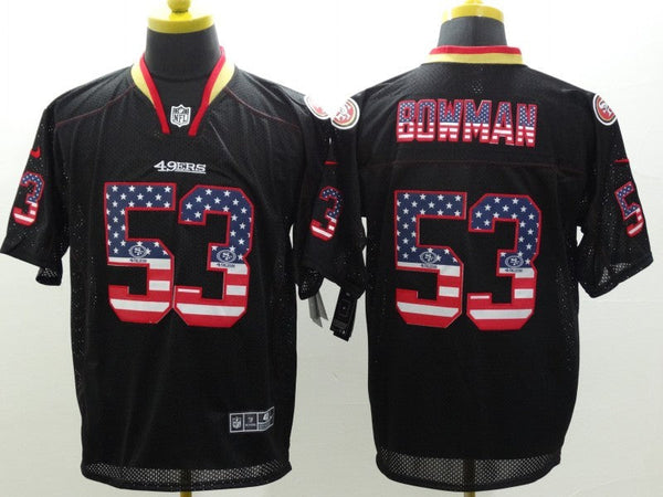 Men's San Francisco 49ers Navoro Bowman #53 Black Game Player Jersey