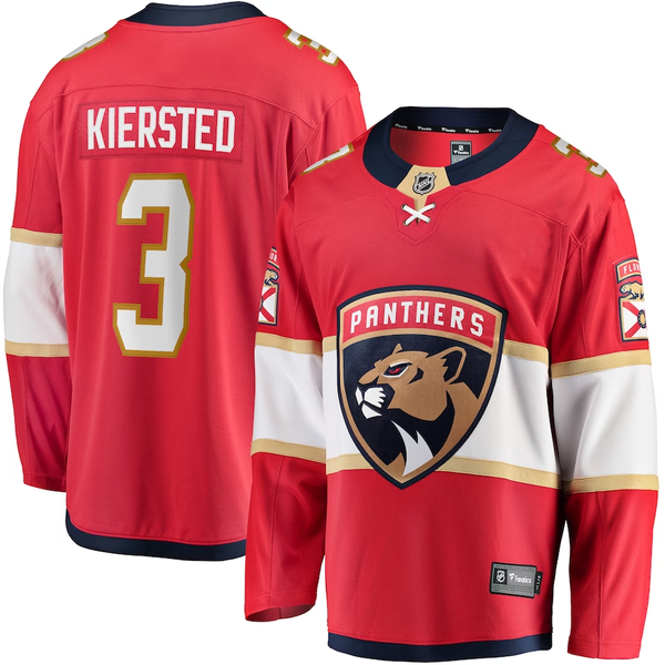 Men's Florida Panthers Matt Kiersted #3 Red Player Jersey