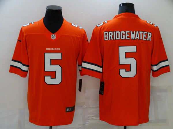 Men's Denver Broncos Teddy Bridgewater #5 Orange Game Player Jersey