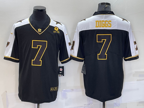 Men's Dallas Cowboys Trevon Diggs #7 Black Player Jersey