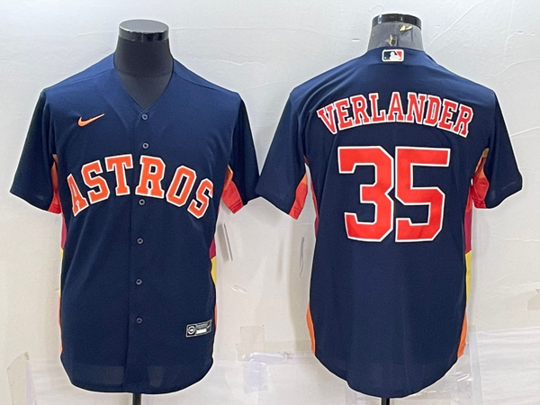 Men's Houston Astros Justin Verlander #35 Navy Alternate Replica Player Name Jersey