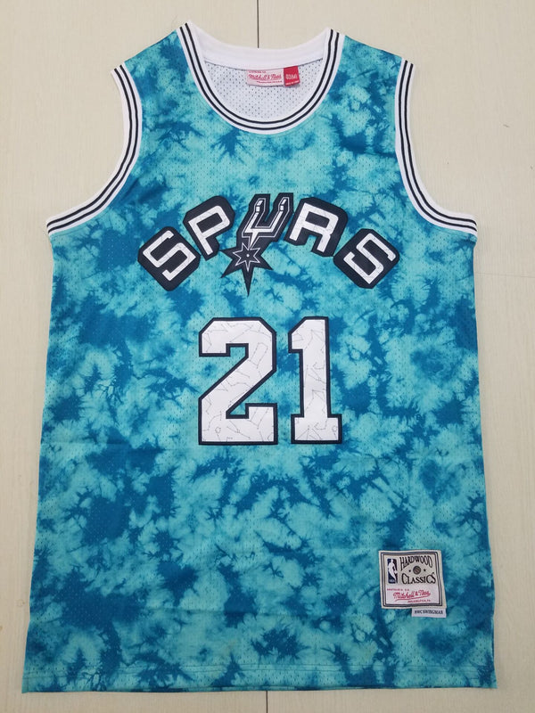 Men's San Antonio Spurs Tim Duncan #21 Blue Galaxy Swingman Jersey