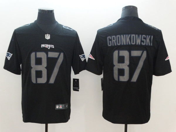 Men's New England Patriots Rob Gronkowski #87 Black Game Jersey