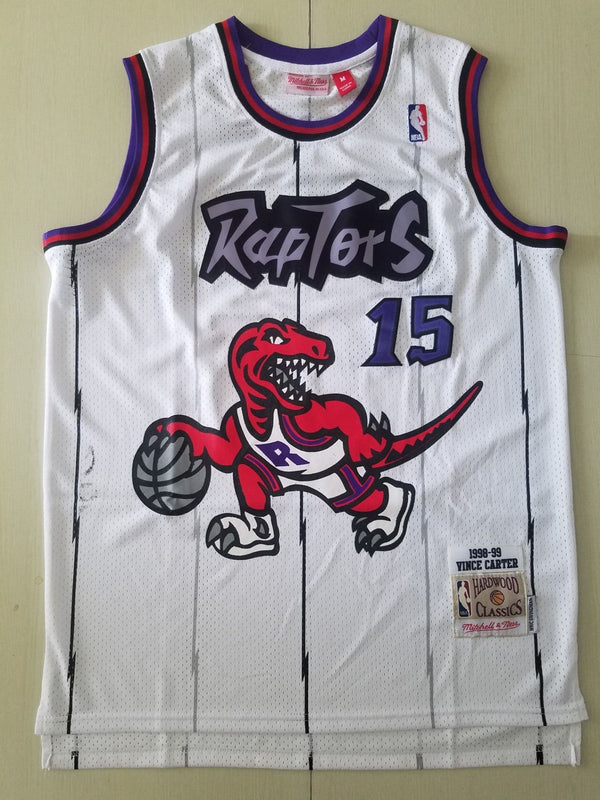 Men's Toronto Raptors Vince Carter Mitchell & Ness White Classics Jersey