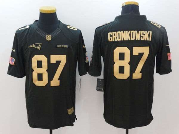 Men's New England Patriots Rob Gronkowski #87 Black Alternate Game Jersey