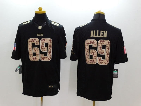 Men's Chicago Bears Jared Allen #69 Black Game Player Jersey