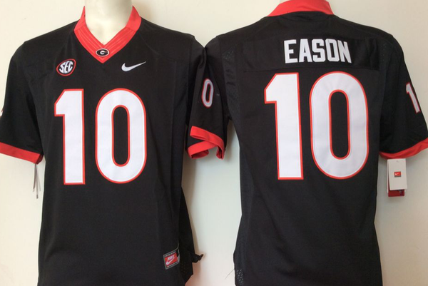 Men's Georgia Bulldogs Jacob Eason #10 Black Player Game Jersey