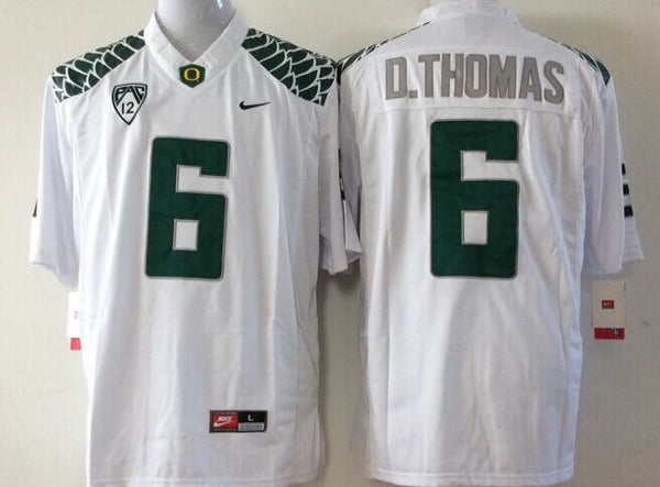 Men's Oregon Ducks De'Anthony Thomas #6 White Player Jersey