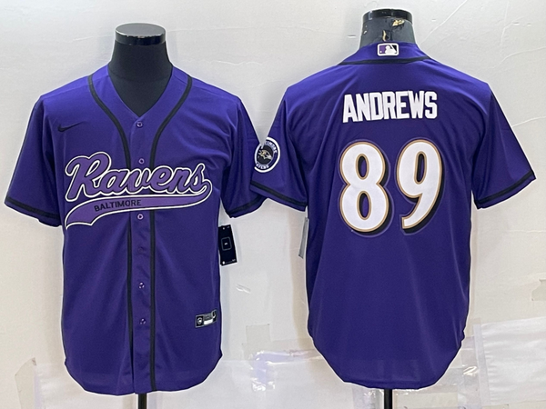 Men's Baltimore Ravens Mark Andrews #89 Purple Game Jersey Joint Edition