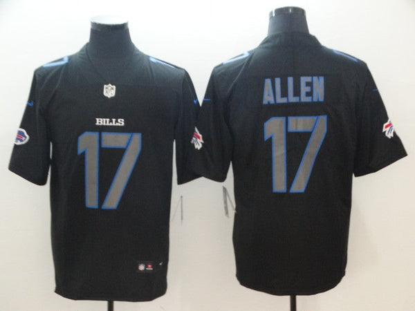 Men's Buffalo Bills Josh Allen #17 Black Authentic Game Jersey