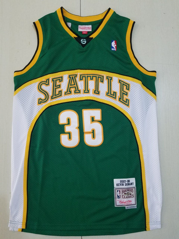 Men's Seattle SuperSonics Kevin Durant 2007-08 Green Hardwood Classics Swingman Jersey