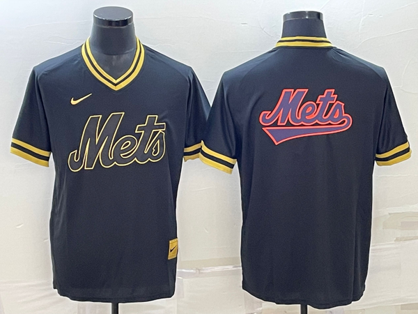 Men's New York Mets Black Replica Team Jersey