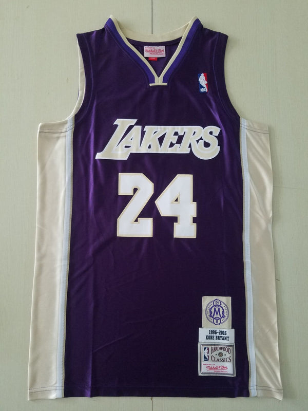 Men's Los Angeles Lakers Kobe Bryant Hall of Fame Purple Hardwood Classics Jersey