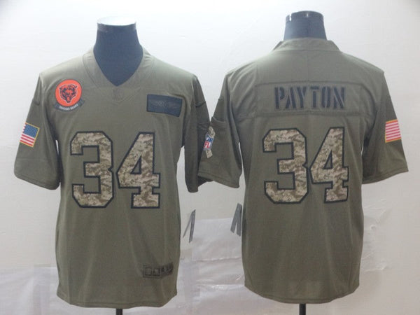 Men's Chicago Bears Walter Payton #34 Brown Team Game Jersey