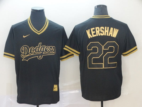 Men's Los Angeles Dodgers Clayton Kershaw #22 Black Fashion Stitched Jersey