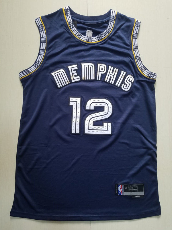 Men's Memphis Grizzlies Ja Morant #12 Navy City Edition Classic Jersey