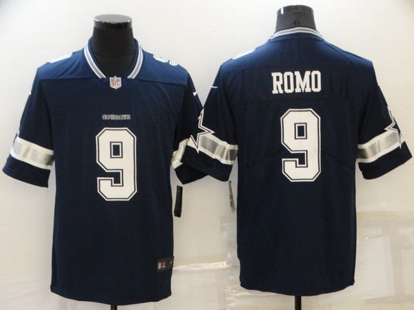 Men's Dallas Cowboys Tony Romo #9 Navy Game Player Jersey