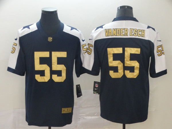 Men's Dallas Cowboys Leighton Vander Esch #55 Navy Authentic Game Jersey