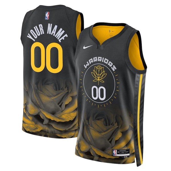 Men's Golden State Warriors Black 2022/23 Swingman Custom Jersey - City Edition