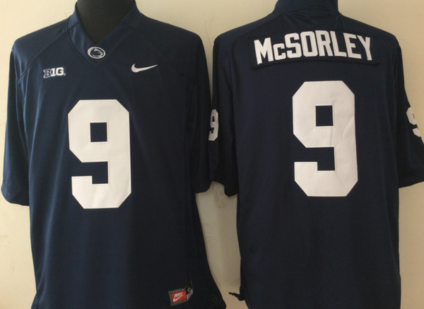 Men's Penn State Nittany Lions Trace McSorley #9 Navy Team Game Jersey