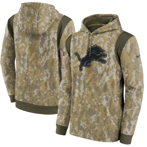 Men's Detroit Lions NFL 2021 Salute to Service Hoodie Camouflage