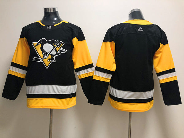 Men's Pittsburgh Penguins Black Breakaway Home Blank Jersey