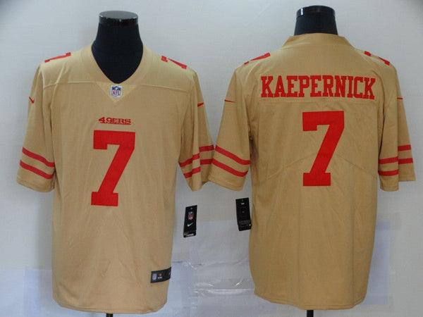 Men's San Francisco 49ers Colin Kaepernick #7 Gold Inverted Legend Jersey