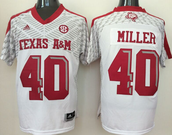 Men's Texas A&M Aggies Von Miller #40 White Player Jersey