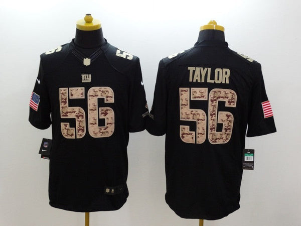 Men's New York Giants Lawrence Taylor #56 Black Game Player Jersey