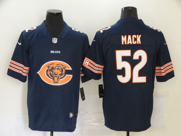 Men's Chicago Bears Khalil Mack #52 Navy Team Game Jersey