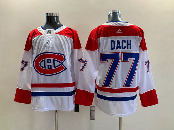 Men's Montreal Canadiens Kirby Dach #77 White Player Game Jersey