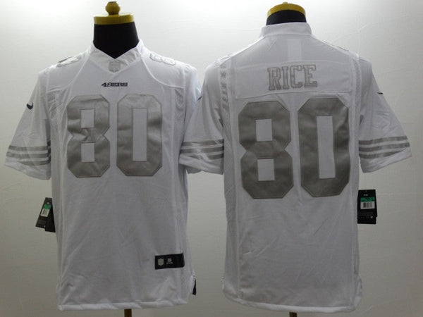 Men's San Francisco 49ers Jerry Rice #80 White Alternate Game Jersey