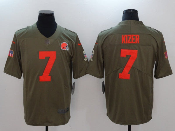 Men's Cleveland Browns DeShone Kizer #7 Olive Game Jersey