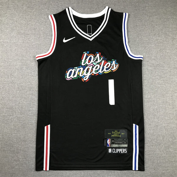 Men's LA Clippers James Harden #1 Black 2022/23 Swingman Jersey - City Edition