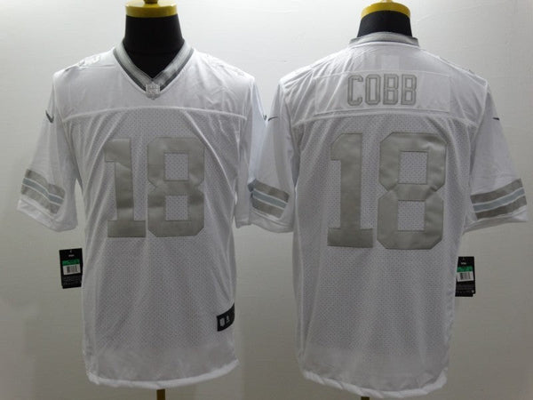 Men's Green Bay Packers Randall Cobb #18 White Game Jersey