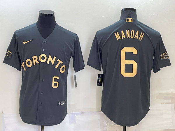 Men's Toronto Blue Jays Alex Manoah #6 Gray Replica Player Jersey