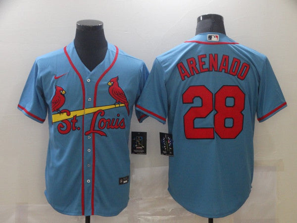 Men's St. Louis Cardinals Nolan Arenado #28 Blue Replica Baseball Jersey