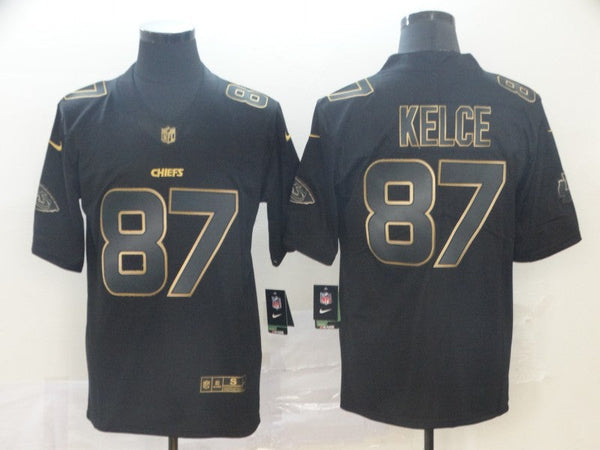 Men's Kansas City Chiefs Travis Kelce #87 Black Player Jersey