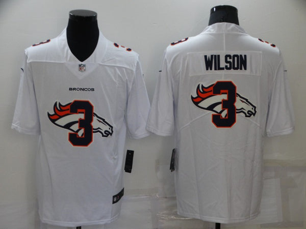 Men's Denver Broncos Russell Wilson #3 White Player Jersey