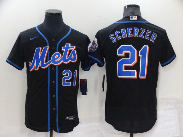 Men's New York Mets Max Scherzer #21 Black Replica Player Jersey