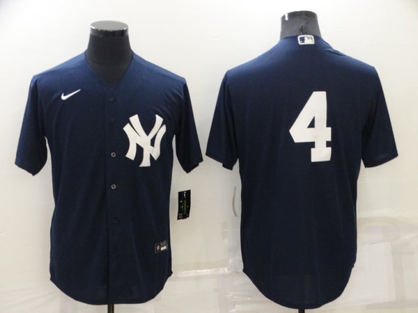 Men's New York Yankees Lou Gehrig #4 Navy Replica Player Name Jersey