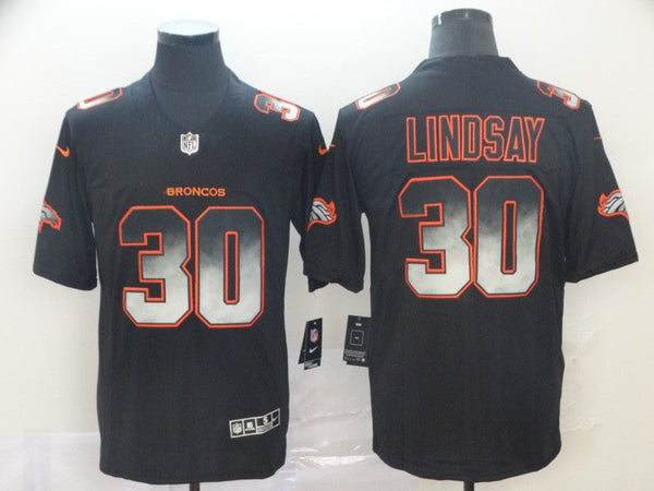 Men's Denver Broncos Phillip Lindsay #30 Black Player Game Jersey